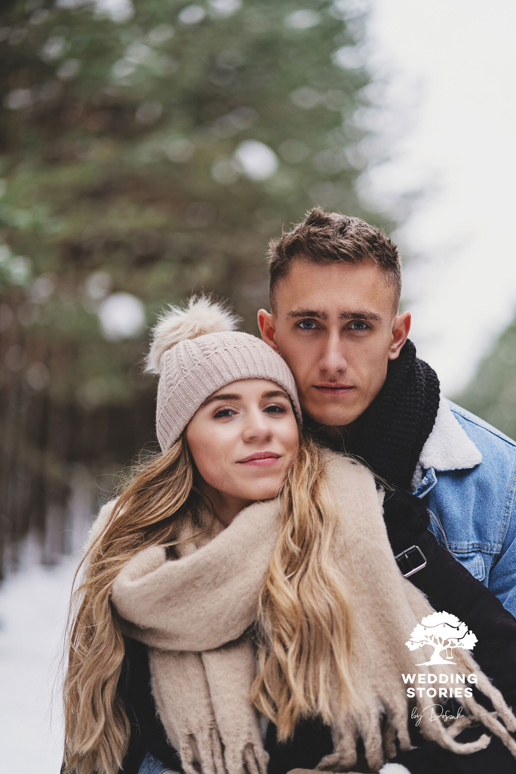 Zimowa sesja narzeczeńska – plener Vanessy & Dawida
